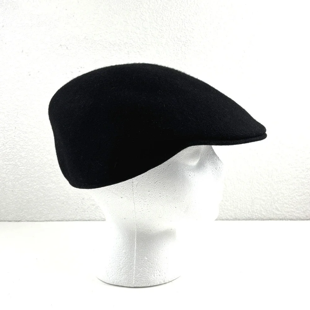 Scala Flat Cap Mens One Size Black Wool Felt Ivy Driving‎ Hat Newsboy Classic